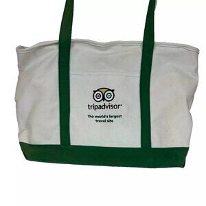Trip Advisor - Canvas Boat Zipper Tote Bag - 23 1/2" W X 15" H